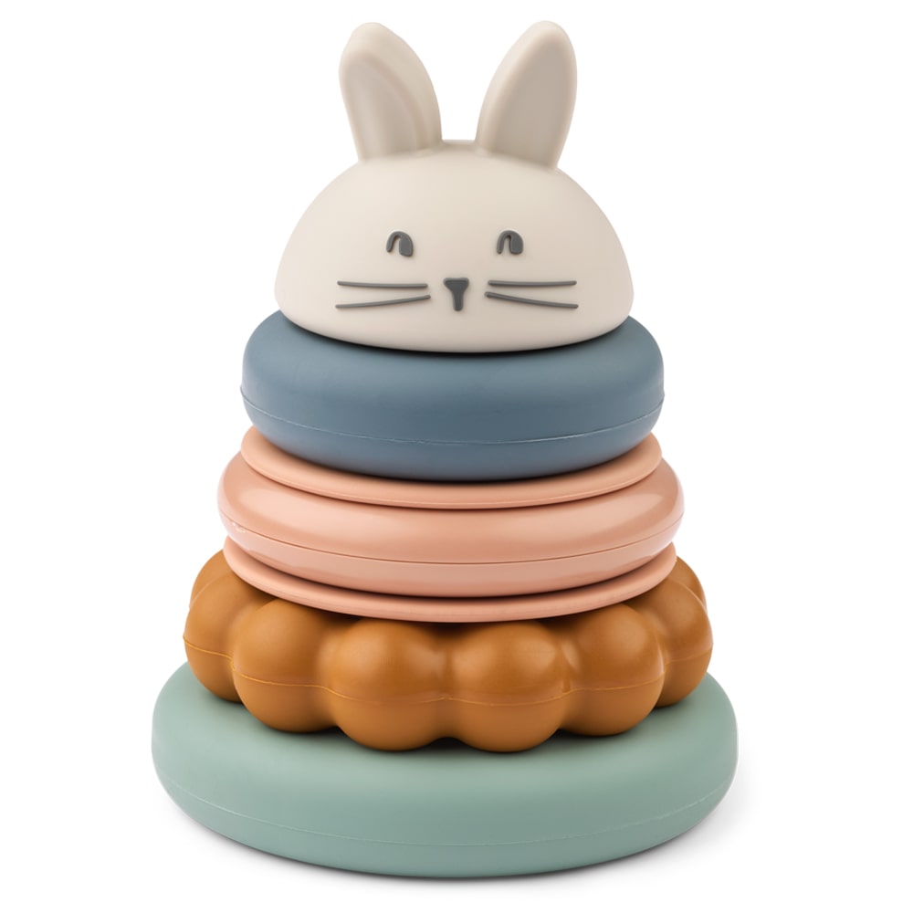 Liewood Donata Silicone Stacking Tower - Sandy/Multi Mix