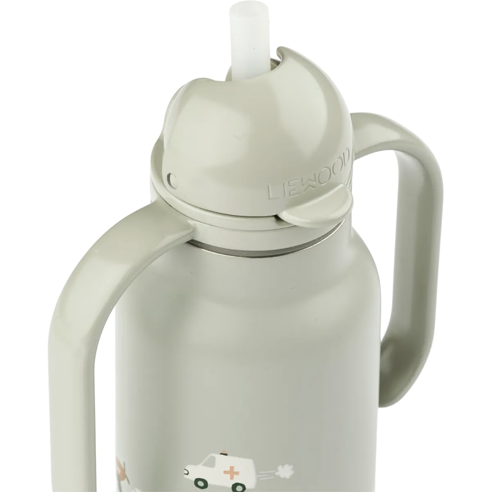 Liewood Kinderdrinkfles Kimmie 250ml - Vehicles Dove Blue Liewood