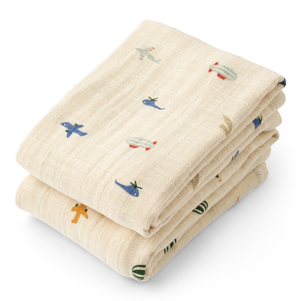 Liewood Lewis Hydrophilic Cloths 65x65cm 2 Pack