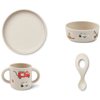 Liewood Servies Set Printed Vivi Farm - Sandy Liewood