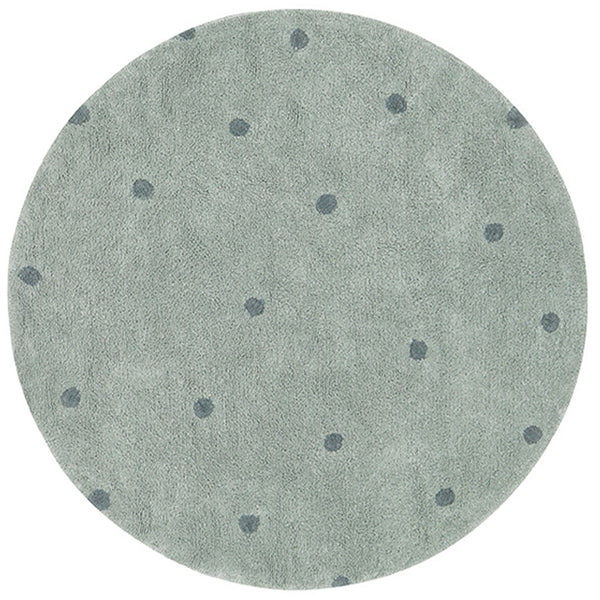 Lorena Canals Rond Vloerkleed Stippen - Sage Lorena Canals