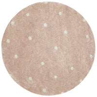 Lorena Canals Rond Vloerkleed Stippen - Rose Lorena Canals