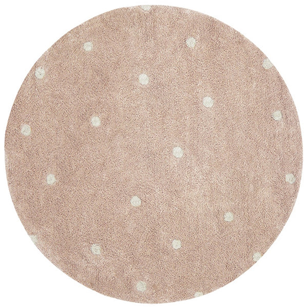 Lorena Canals Rond Vloerkleed Stippen - Rose Lorena Canals