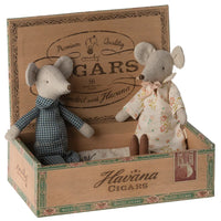 Maileg Grandpa and Grandma in Cigar Box - 17cm