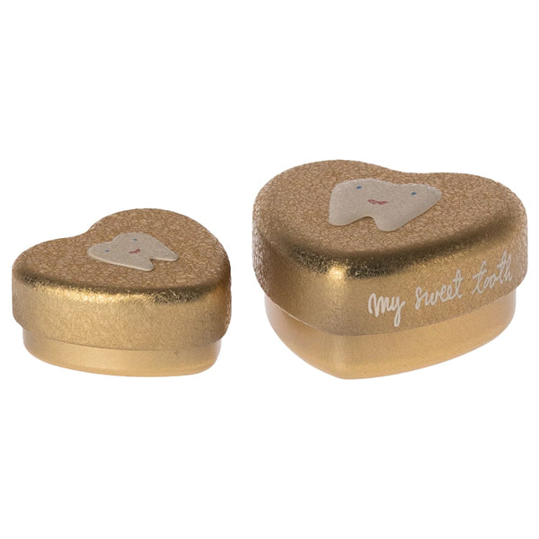 Maileg Tooth Boxes Gold - 2 Pieces