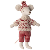 Maileg Winter Mouse With Ski Set Mother -15cm