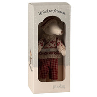 Maileg Winter Mouse With Ski Set Mother -15cm