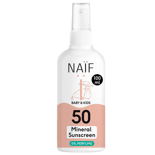 Naif Mineral Sunscreen Spray for Baby &amp; Kids 100ml 0% Perfume