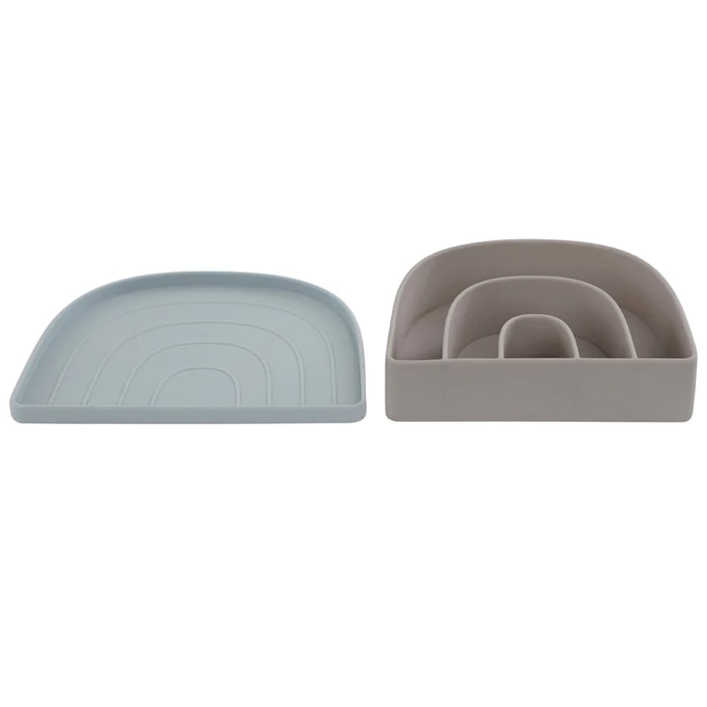 Oyoy Bord en Kommetje - Dusty Blue Clay