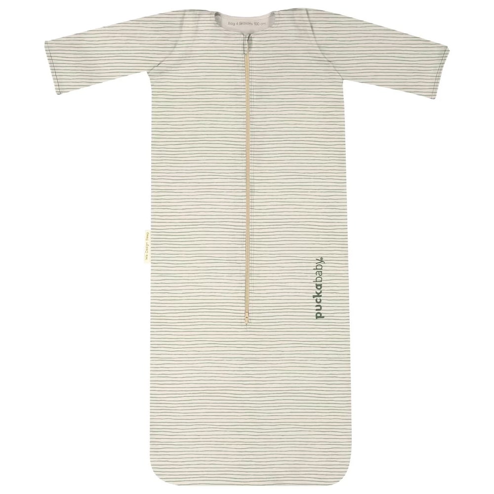 Puckababy Slaapzak 4 - Seizoenen 6M - 2,5J - Green Stripes