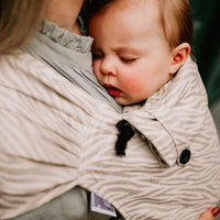 Pure Baby Love Draagzak Wrap en Go Baby - Linnen Zebra