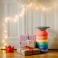 Stapelstein® Special Set Rainbow - 6 Pieces + 1 Balance Board Super Confetti