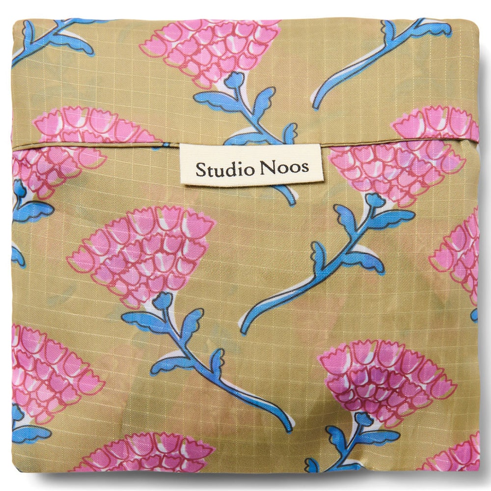 Studio Noos Booschappentas - Green Floral Studio Noos