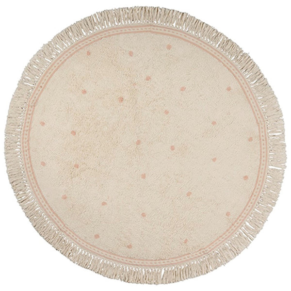 Tapis Petit Vloerkleed Emma Dots Pink 130x130cm Tapis Petit