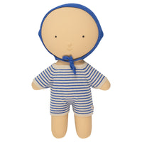 We Are Gommu Short Onesie - Dark Blue Striped