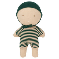 We Are Gommu Short Onesie - Green Striped