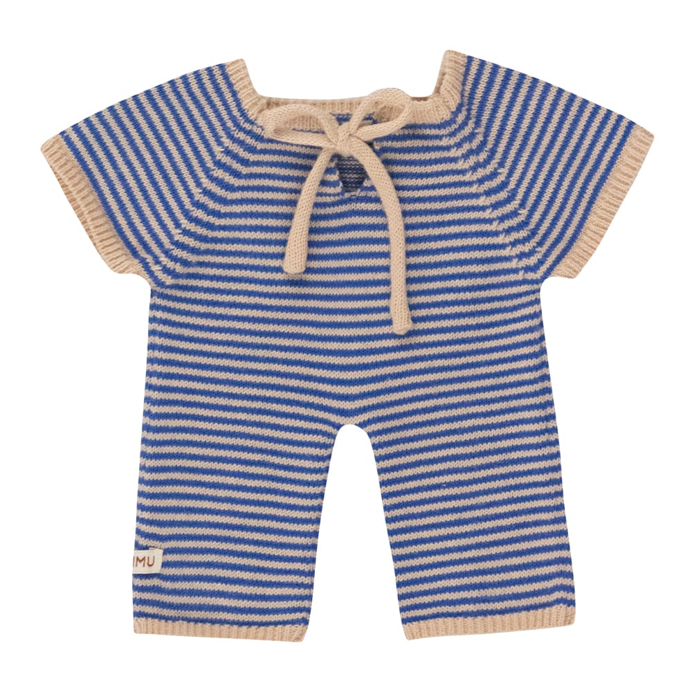 We Are Gommu Long Onesie - Dark Blue Striped