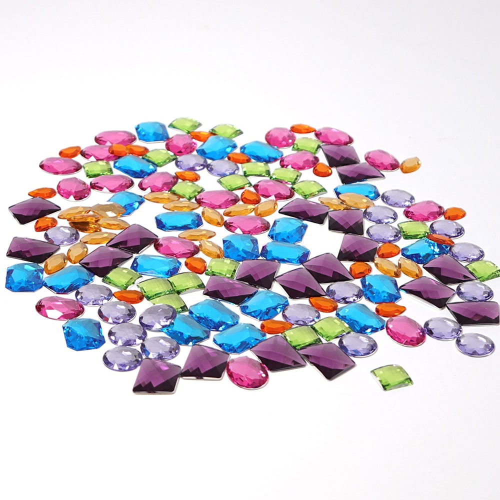 Grimms grote acryl glitter stenen 140 st-min