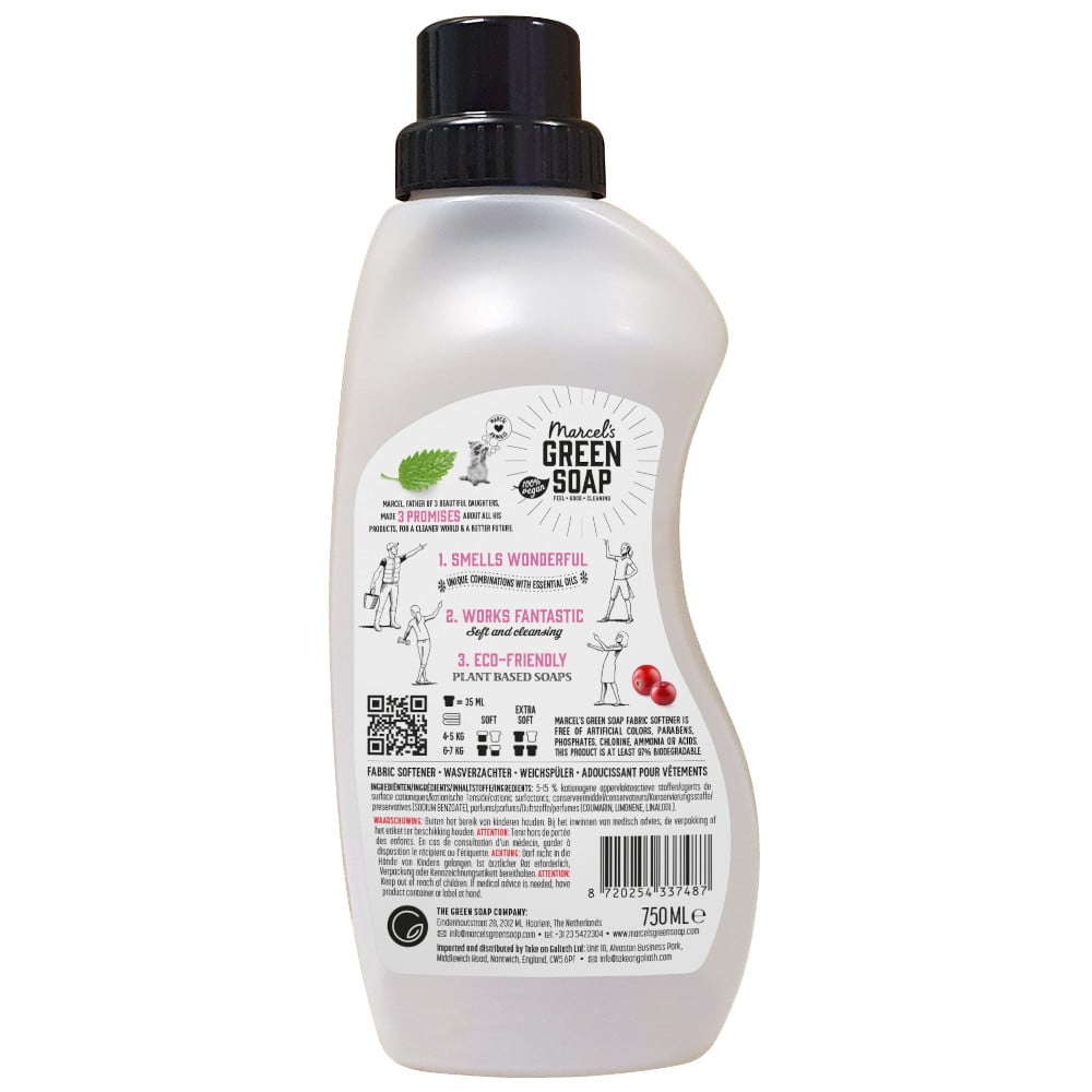 Marcel´s Green Soap Wasverzachter 750ml Patchouli Cranberry1-min