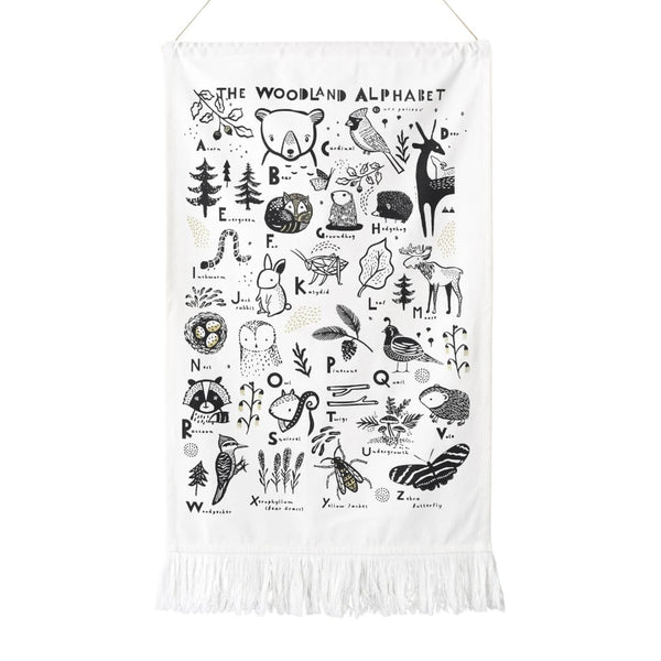 Wee Gallery Alfabet Wandkleed - Woodland-min