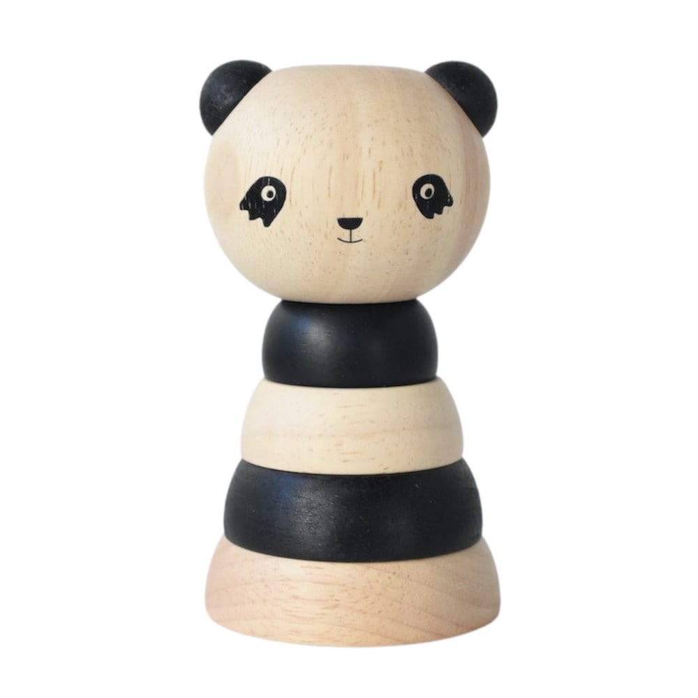 Wee Gallery Houten Stapeltoren - Panda-min