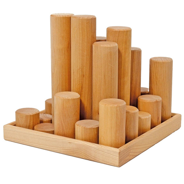 Grimms Bouwblokken Cilinders Groot Naturel Grimms