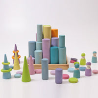 Grimms Bouwblokken Cilinders Groot Pastel Grimms